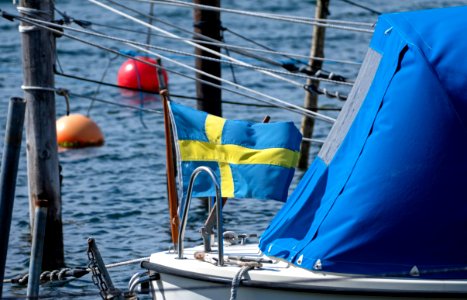 Swedish flag on a boat 2
