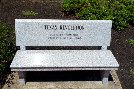 Texas Revolution bench - Middleboro Veterans' Memorial Park - Middleborough, Massachusetts - DSC04038