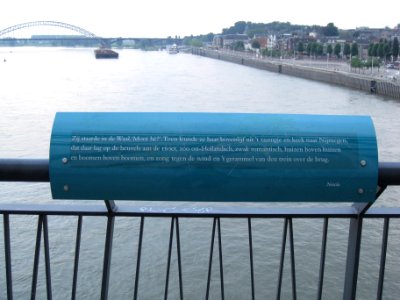Text by Nescio on railwaybridge, Nijmegen, the Netherlands