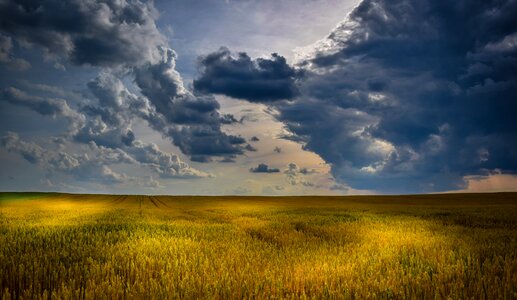 Summer cloudscape countryside photo