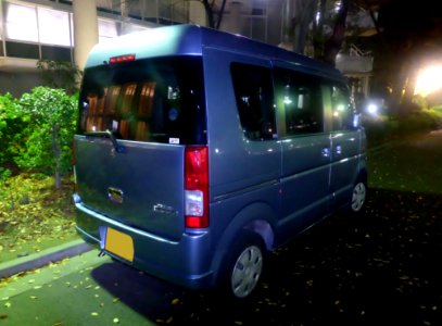 Suzuki EVERY WAGON (5th generation) at night rear