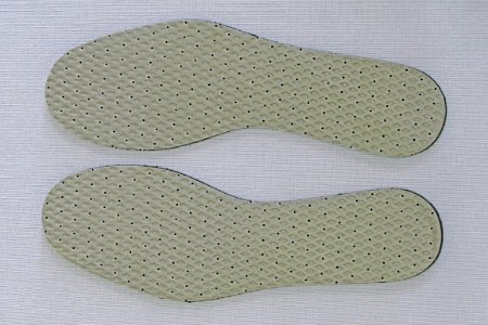 Textile and latex foam inner soles - underside