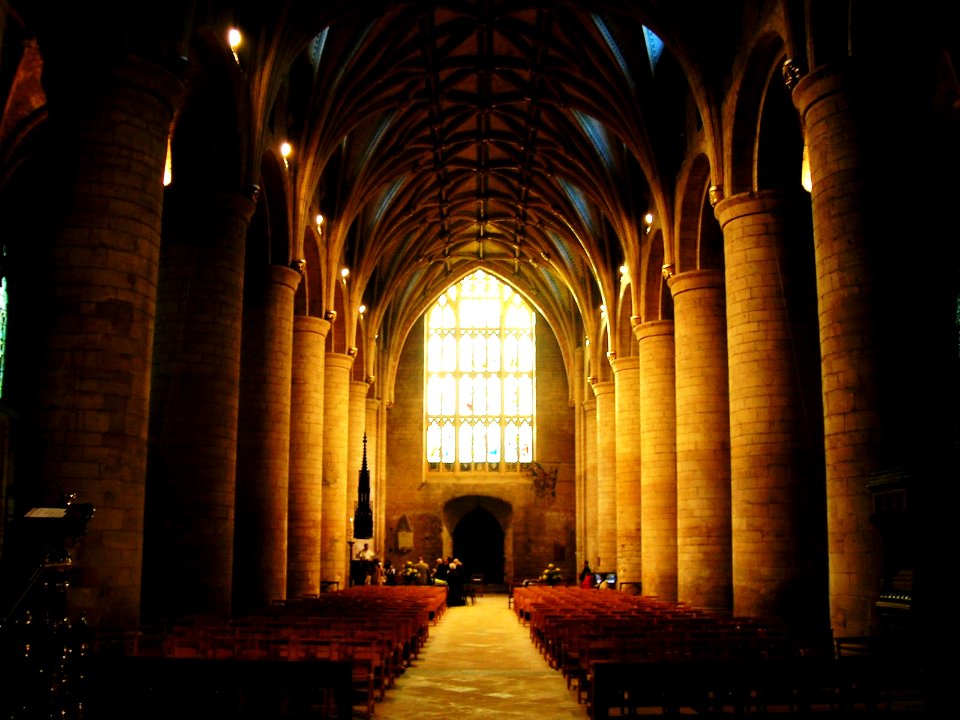 Tewkesbury Abbey, nave, looking west