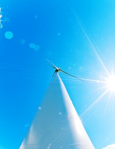 Industrial renewable energy sun flare photo