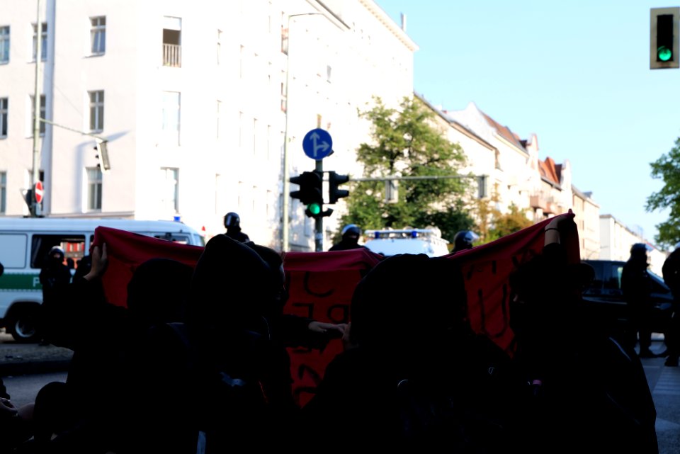 Syndikat eviction protest Berlin Hermannstraße 2020-08-07 21