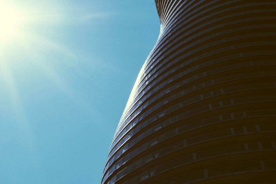 Blue sky curves curvy photo