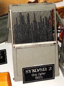 SYKO-SD 2 Strip Cipher, 1950s - National Cryptologic Museum - DSC07999