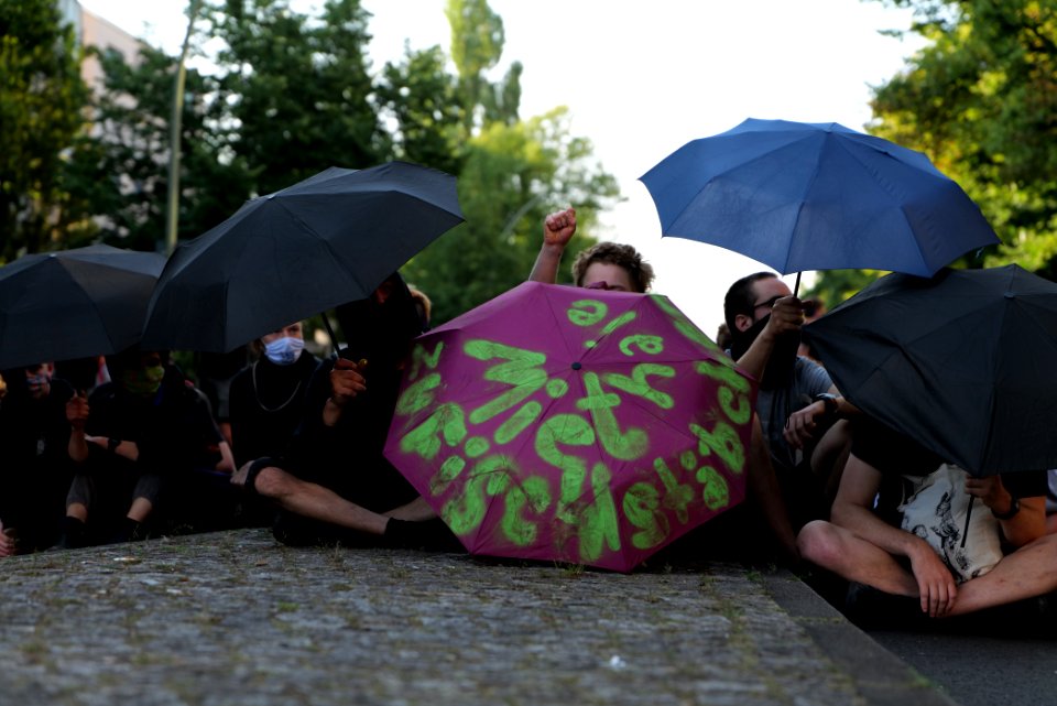 Syndikat eviction protest Berlin Hermannstraße 2020-08-07 09