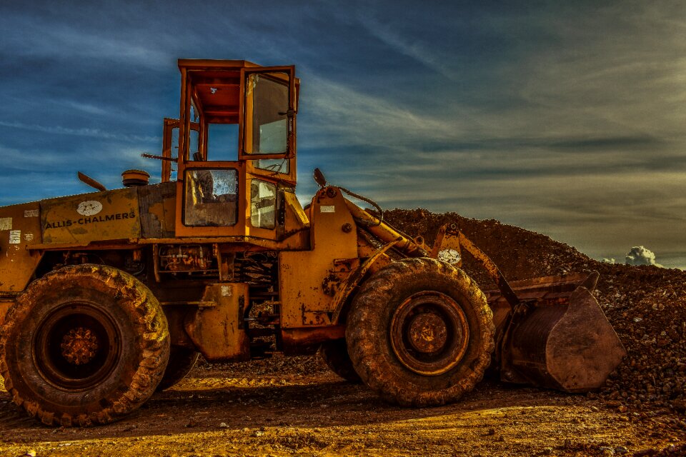 Vehicle machinery yellow
