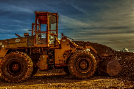 Vehicle machinery yellow