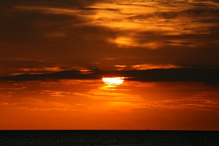 Beach sunset summer horizon photo