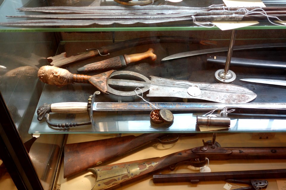 Swords and weapons, view 2 - Joseph Allen Skinner Museum - DSC07904