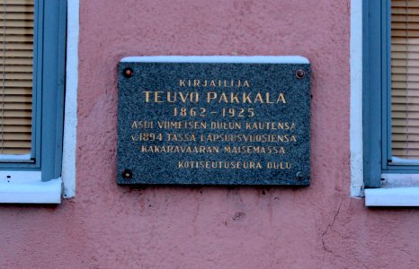 Teuvo Pakkala Plaque Oulu