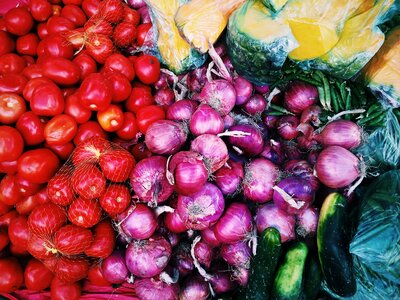Onions tomatoes vegetables