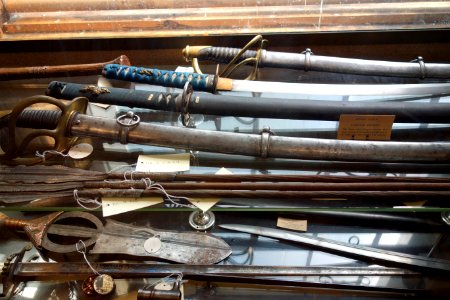 Swords and weapons, view 1 - Joseph Allen Skinner Museum - DSC07901 photo
