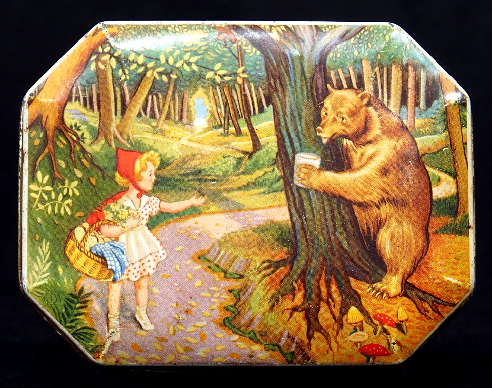 Sweets tin with red riding hood drawings, (England), pic6