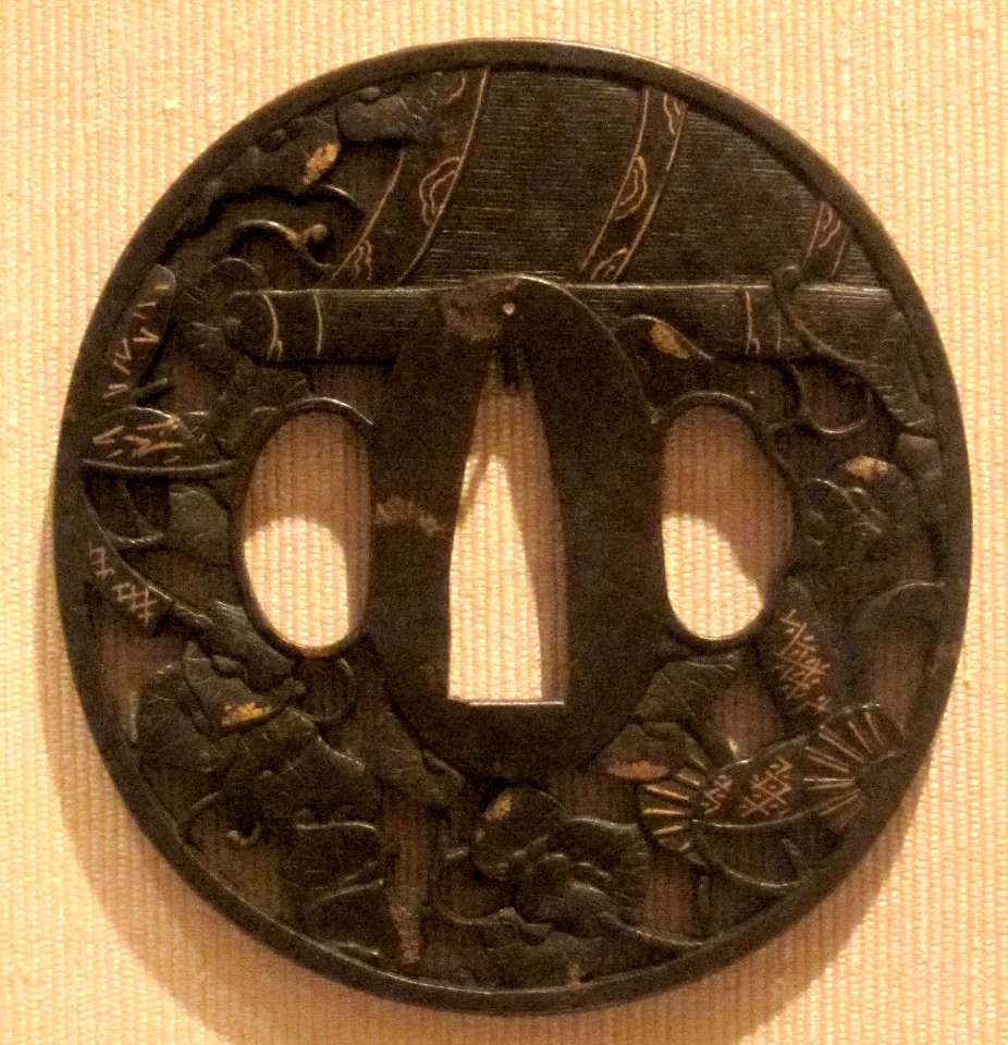 Swordguard (tsuba), Japan, Edo period, 18th-19th century, iron & gold, HAA