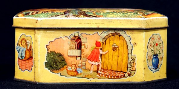 Sweets tin with red riding hood drawings, (England), pic4