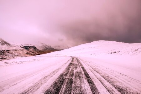 Ice road travel photo