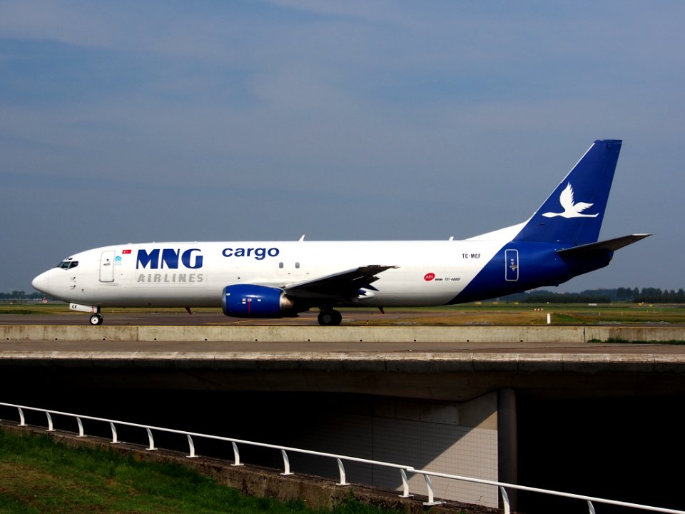 TC-MCF MNG Airlines Boeing 737-4K5(SF) - cn 24126 taxiing, 25august2013 pic-006