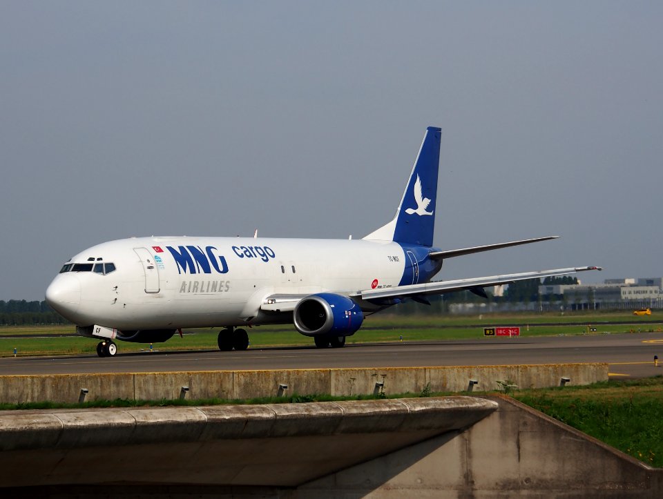 TC-MCF MNG Airlines Boeing 737-4K5(SF) - cn 24126 taxiing, 25august2013 pic-002