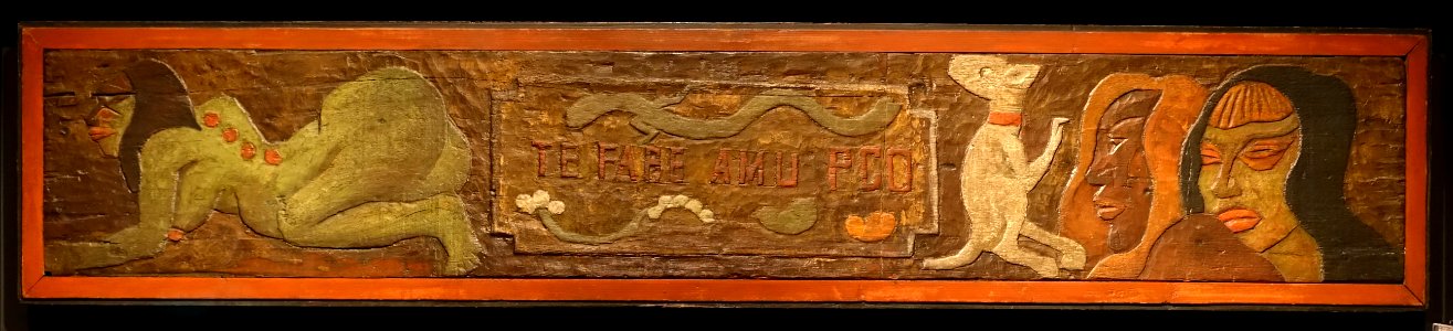Te Fare Amu (The House for Eating) by Paul Gauguin, French, 1895 or 1897, polychromed wood carving - Princeton University Art Museum - DSC07024
