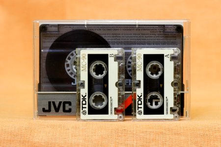 TDK MC-90 microcassette vs. compact cassette