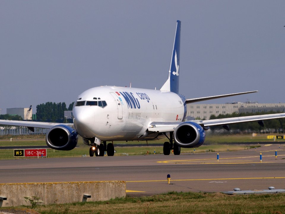 TC-MCF MNG Airlines Boeing 737-4K5(SF) - cn 24126 taxiing, 25august2013 pic-001