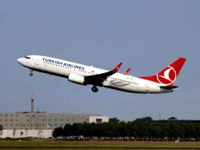 TC-JFD Turkish Airlines Boeing 737-8F2(WL) - cn 29766 take-off, 25august2013 pic-007
