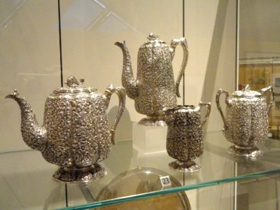 Tea and coffee service, Kutch, Gujarat, India, c. 1880 - Royal Ontario Museum - DSC09642