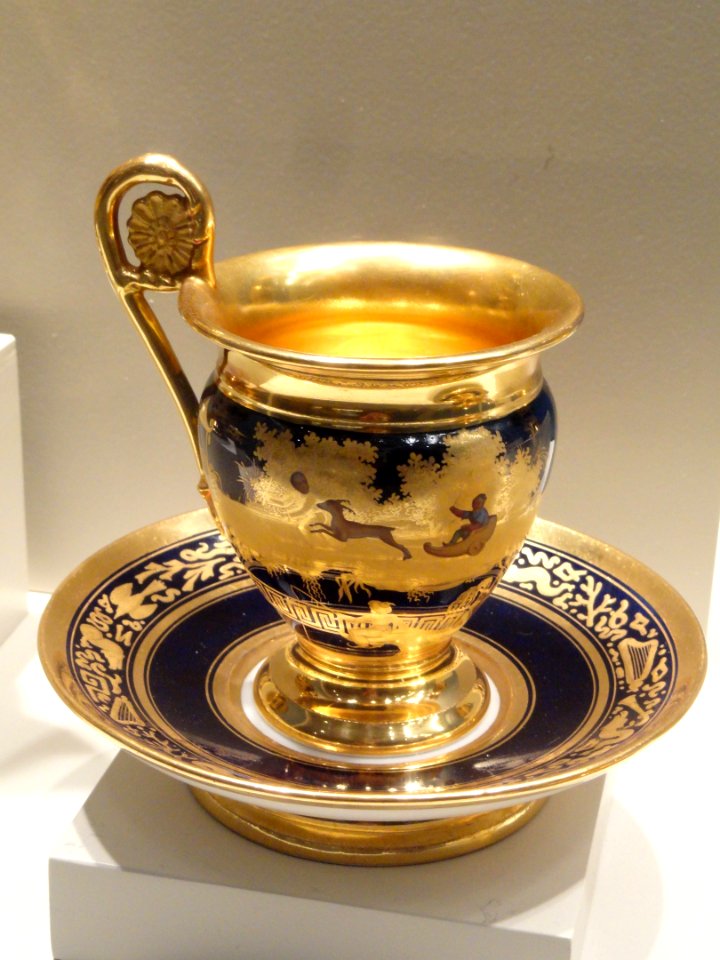 Tea and Coffee Service, c. 1820, Denuelle Porcelain Manufactory, Paris, porcelain, enamel, gilding - Art Institute of Chicago - DSC09838