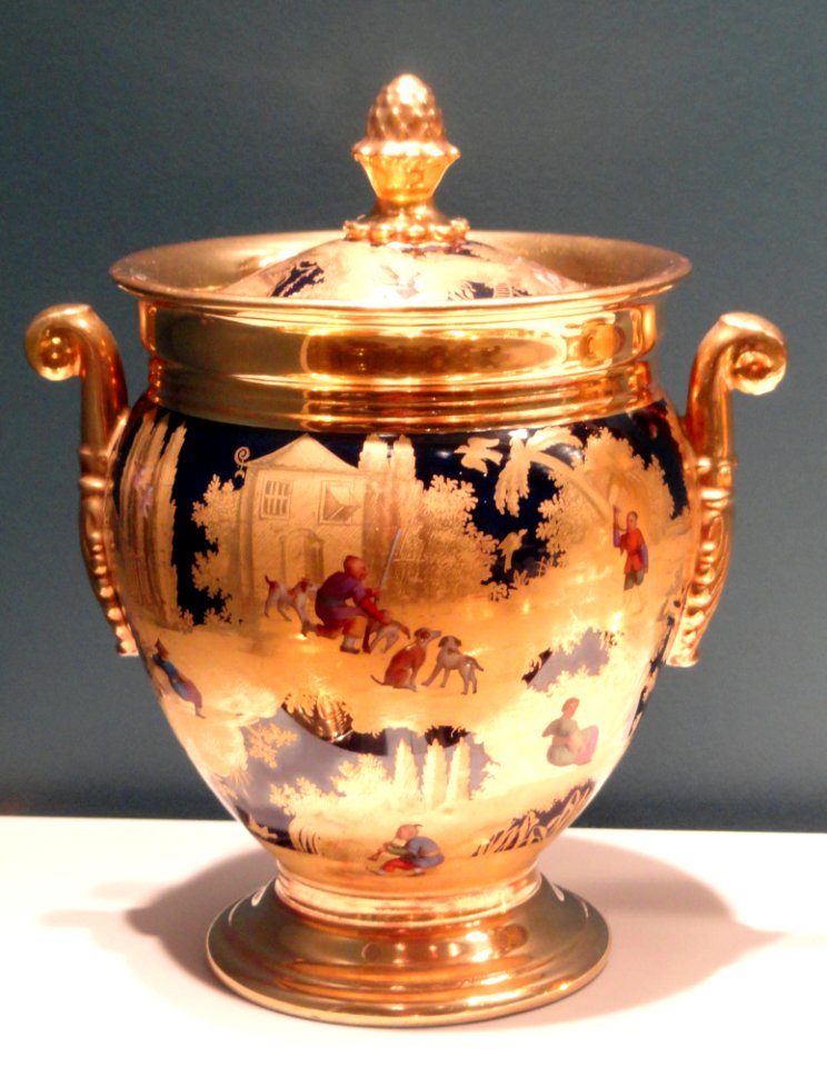 Tea and Coffee Service, c. 1820, Denuelle Porcelain Manufactory, Paris, porcelain, enamel, gilding - Art Institute of Chicago - DSC09835