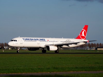TC-JRD Turkish Airlines Airbus A321-231 - cn 3015 takeoff from Polderbaan, Schiphol (AMS - EHAM) at sunset, pic2 photo