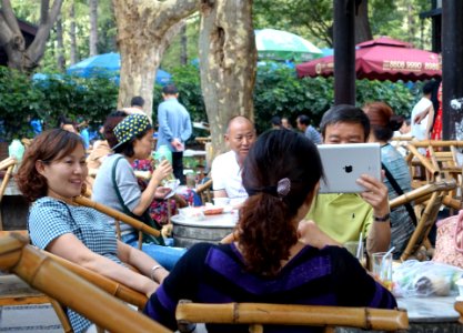 Teahouse in Peoples Park - Chengdu, China - DSC05363