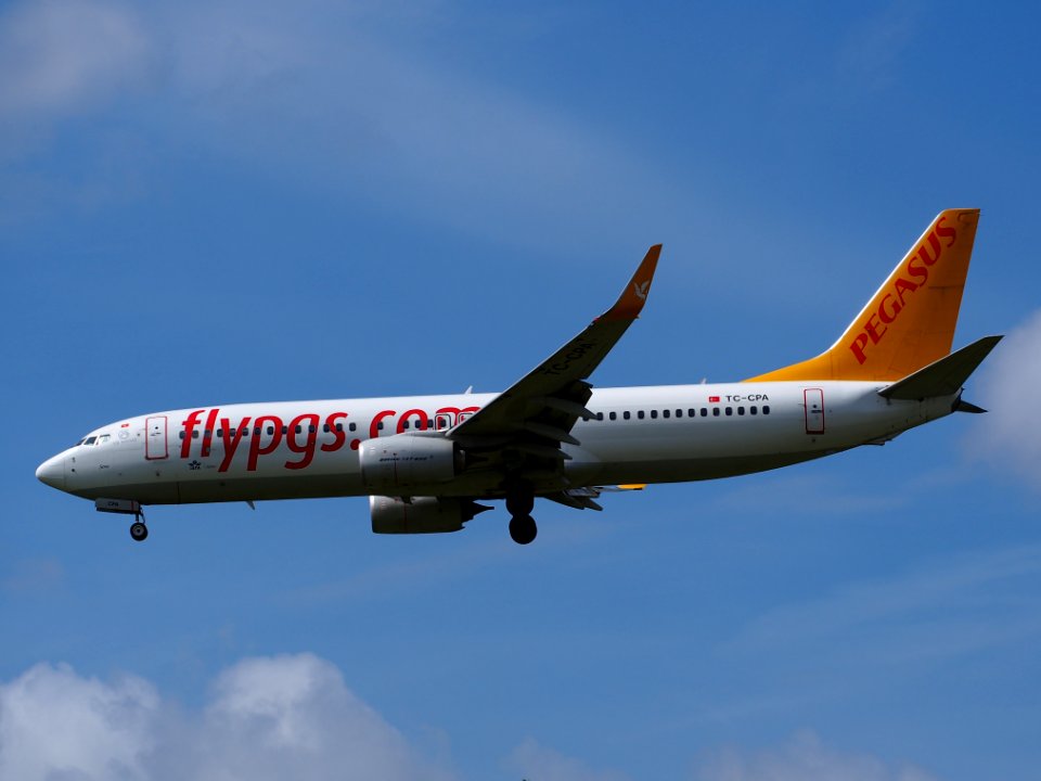 TC-CPA Pegasus Boeing 737-82R(WL), 12Aug2014, landing at Schiphol (AMS - EHAM), The Netherlands, pic3