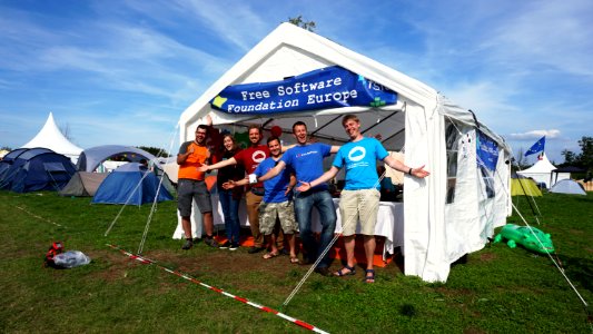 Team of the village of the Free Software Foundation Europe at SHA2017
