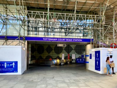 TCR main entrance 2020 scaffolding