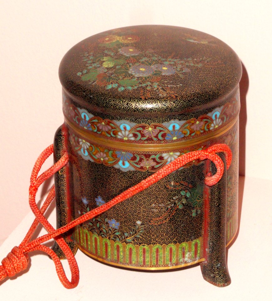 Tea Jar by Namikawa Yasuyuki (1845-1927), 19th century - Japanese Cloisonné Collection - George Walter Vincent Smith Art Museum - DSC03750