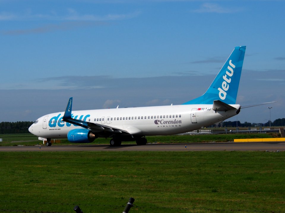 TC-TJJ Boeing 737-8S3(WL) Corendon Airlines taxiing at Schiphol (AMS - EHAM), The Netherlands, 18may2014, pic-4