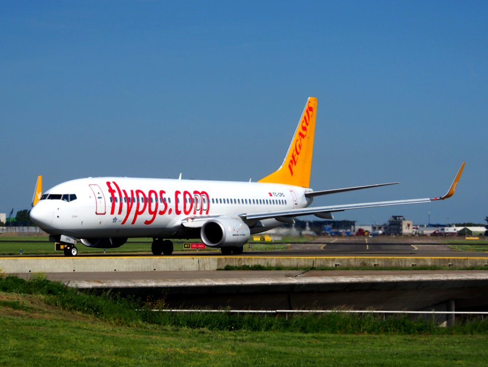 TC-CPG Pegasus Boeing 737-82R(WL) at Schiphol (AMS - EHAM), The Netherlands, 16may2014, pic-1