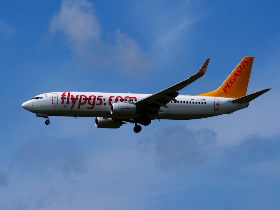 TC-CPA Pegasus Boeing 737-82R(WL), 12Aug2014, landing at Schiphol (AMS - EHAM), The Netherlands, pic2