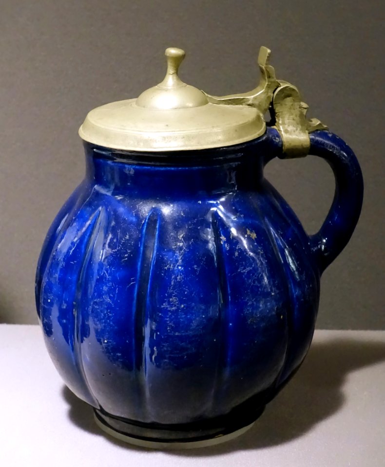 Tankard, Slovakia, early 1600s, Haban marbled ware - Museum of Anthropology, University of British Columbia - DSC08947