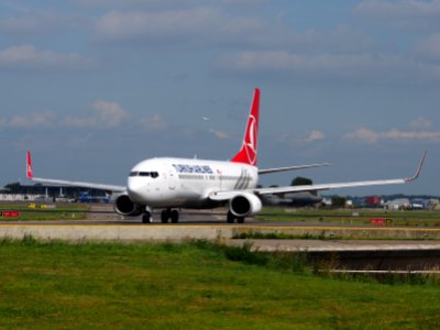 TC-JGO Turkish Airlines Boeing 737-8F2(WL) taxiing at Schiphol (AMS - EHAM), The Netherlands, 18may2014, pic-1