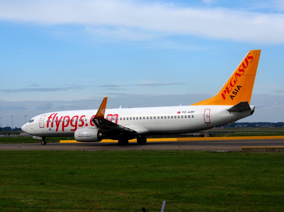 TC-AZP Boeing 737-82R(WL) Pegasus taxiing at Schiphol (AMS - EHAM), The Netherlands, 18may2014, pic-3