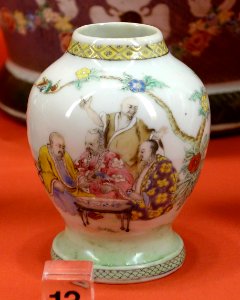 Tea canister with the Four Doctors, Jingdezhen, China, 1736-1740 - Winterthur Museum - DSC01581