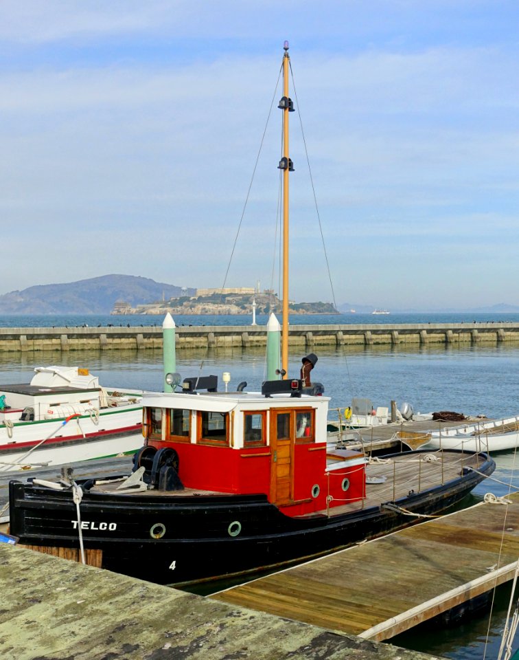 Telco, barge tender for the Pacific Telephone Company's barge Pacific, built 1938 - Hyde Street Pier - San Francisco, CA - DSC02315
