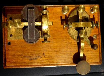 Telegraph key, Jerome Redding & Company, Boston, Mass. - National Electronics Museum - DSC00218