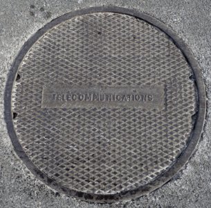 Telecommunications - manhole cover - Harvard University - Cambridge, MA - DSC02618 photo