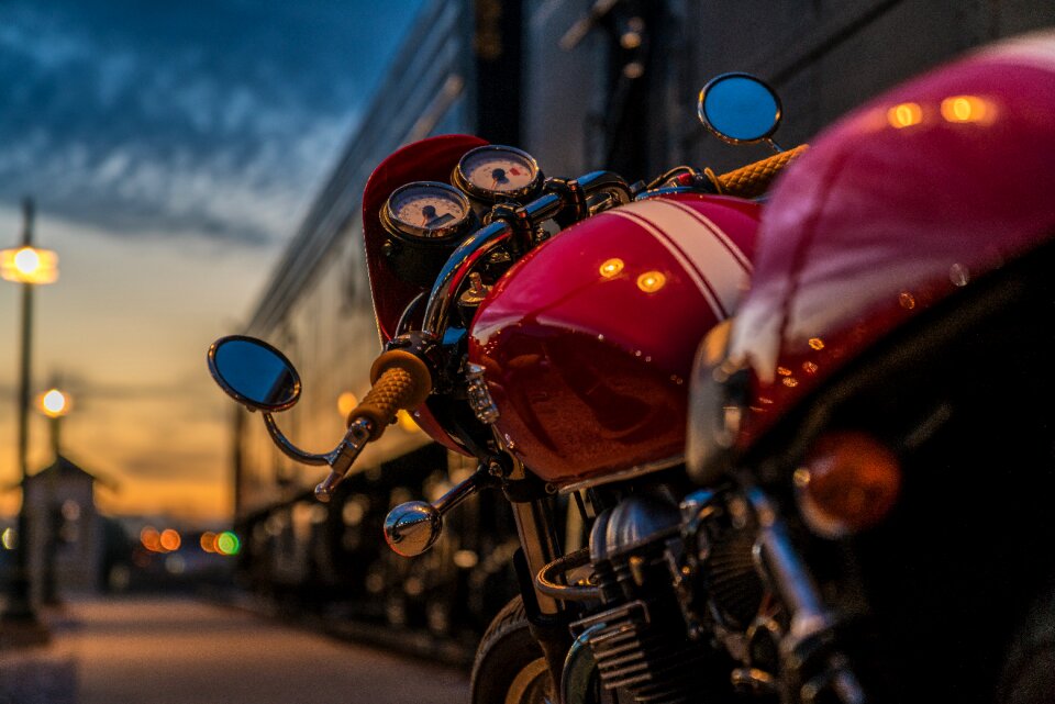Thruxton cafe racer motorbike