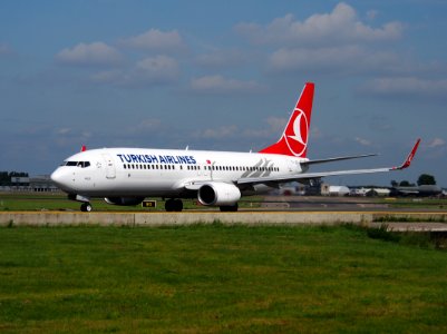 TC-JGO Turkish Airlines Boeing 737-8F2(WL) taxiing at Schiphol (AMS - EHAM), The Netherlands, 18may2014, pic-2 photo